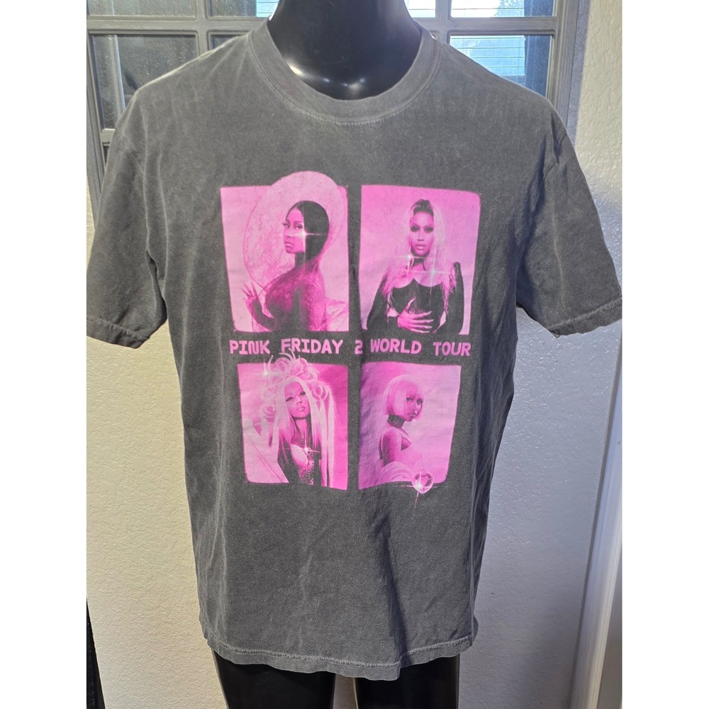 Nicki Minaj Pink Friday 2 World Tour 2024 Mineral Wash Graphic T-Shirt Large